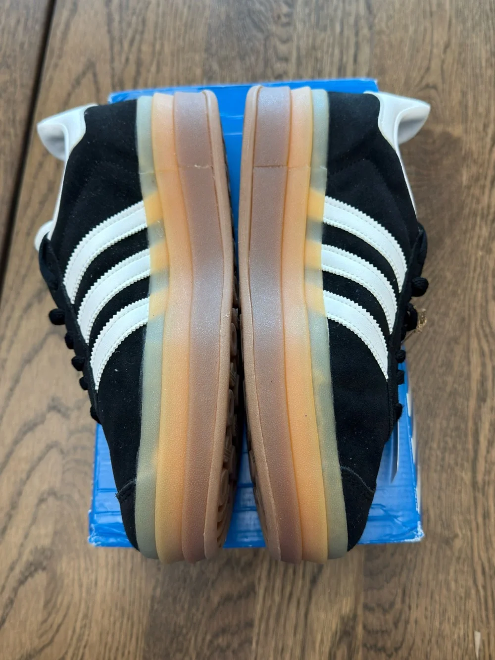 adidas Gazelle Bold Women’s Suede platform Sneakers Black/White size M9/W10